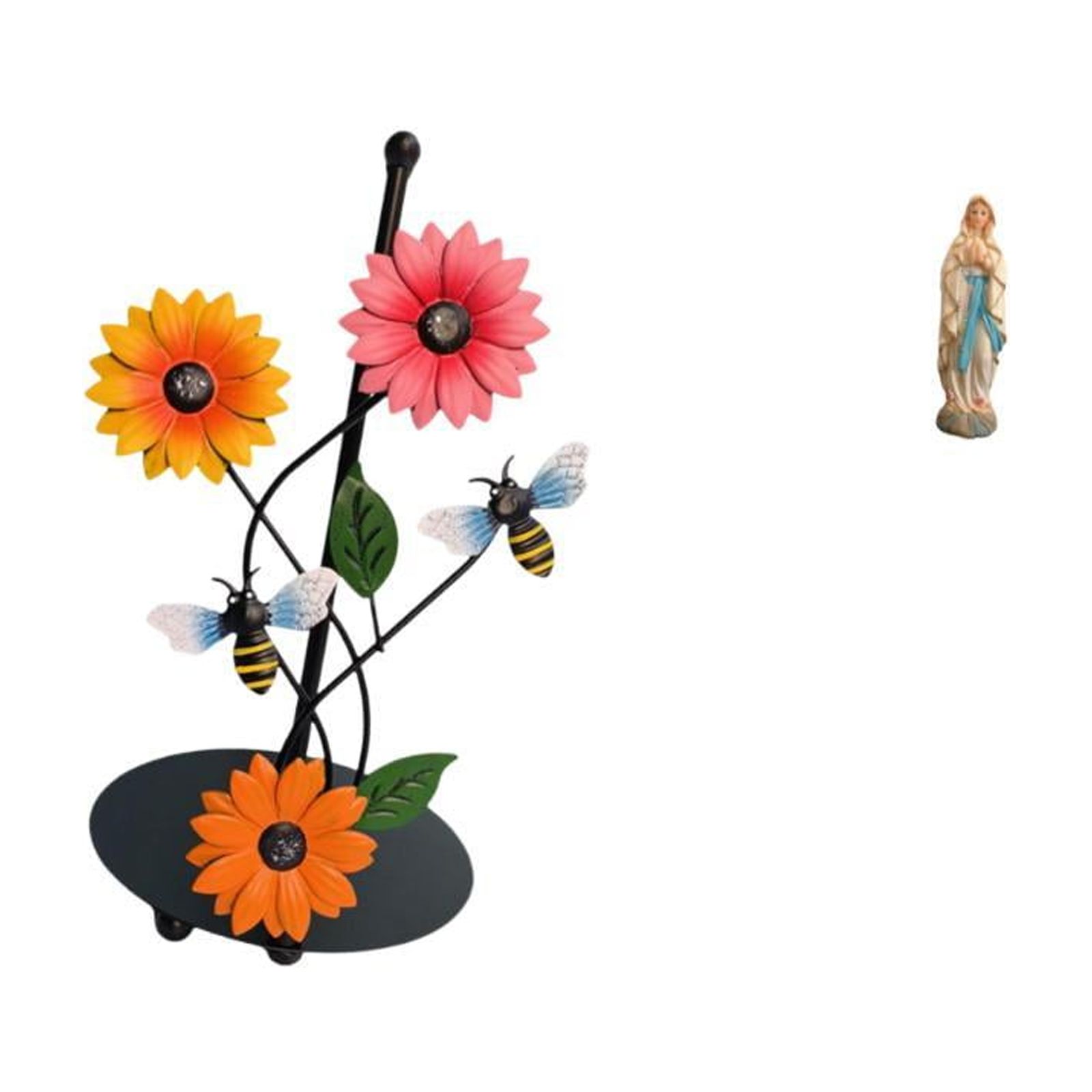 Fiocias Toilet Paper Holder Paper Towel Holder Countertop Luther Statue Mary Statue Figurine Resin Iron Lightweight Antirust Suitable for Kitchen Table