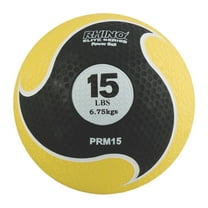 Champion Sports Rhino Elite Medicine Ball (15 pounds), Yellow