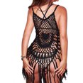 thumbnail image 2 of Beach Maillot Cover Up Femmes Crochet Bikini Coverups Été Piscine Maillots de Bain Pompon Robe, 2 of 5