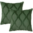 thumbnail image 6 of decorUhome Decorative Throw Pillow Covers 24x24 Set of 2, Soft Plush Faux Fur Wool Pillow Covers for Couch, Forest Elf, 6 of 8
