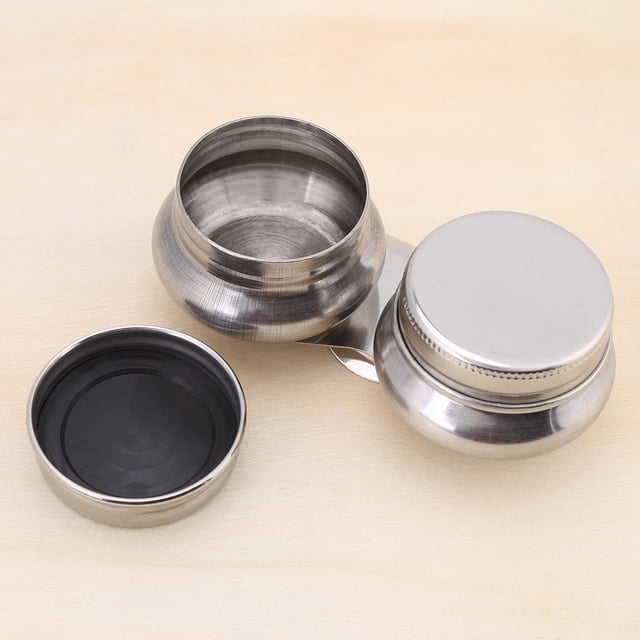 Pallet Cup Acero inoxidable Boca grande Doble cucharón Trementina Solvente Contenedor de aceite Pintura con tapón de rosca Khall GY01028