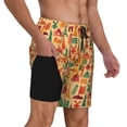 thumbnail image 2 of Naloa Travel And Tourism Print Men Swim Trunks with Compression Liner ,Board Shorts,Men's Swim Shorts with Drawstring and Elastic Waistband-X-Large, 2 of 6