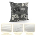 thumbnail image 4 of Nawypu  Game Controller Throw Pillow Cover Game Pad Electronic Play Games Joy Wireless Leisure Button Grey Pillow Case Decorative Men Women Boy Girl Room Cushion Cover for Home Couch, 4 of 5
