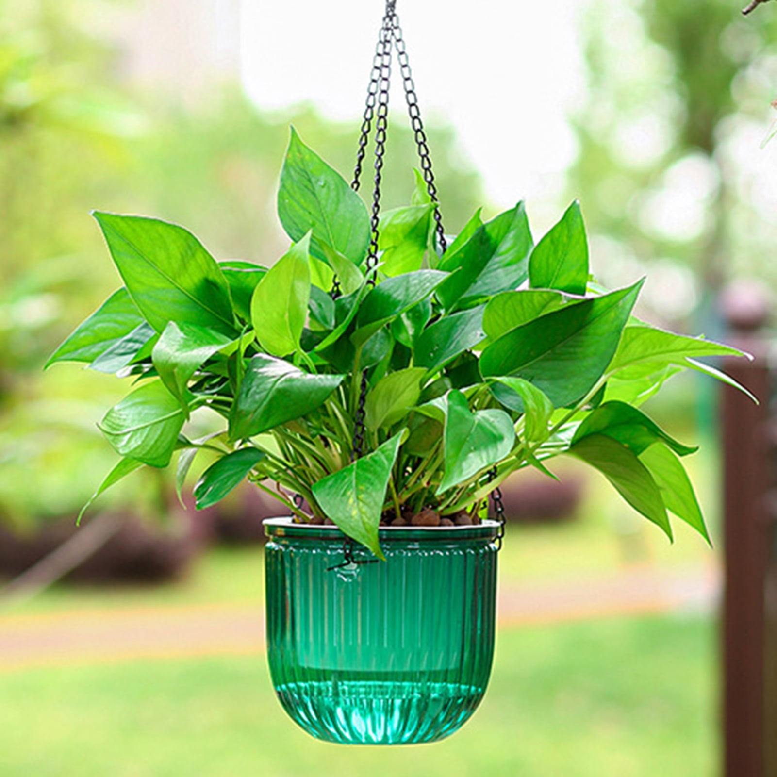 Automatic Watering Hanging Planters with Chain Indoor Outdoor, Hanging Basket Flower Plant Pot