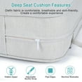 thumbnail image 5 of Aoodor 24'' x 24'' Outdoor & Indoor Deep Seat Cushion Set, furniture pillows and cushions, Olefin Fabric Slipcover and Sponge Foam (Set of 2 Seats, 2 Backs, 2 Lumbar Pillows) - Light Gray, 5 of 9