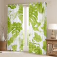 thumbnail image 2 of Homewish Boys Girls Green Leaves Blackout Curtains Set of 2 (52x84 Each),Tropical Floral Flowers Window Curtains,Botanical Plants Curtains and Drapes,Breathable Home Decor, 2 of 6
