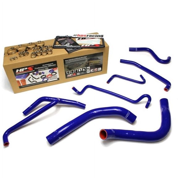 HPS Blue Reinforced Silicone Radiator and Heater Hose Kit Coolant for Ford 11-14 Mustang 3.7L V6