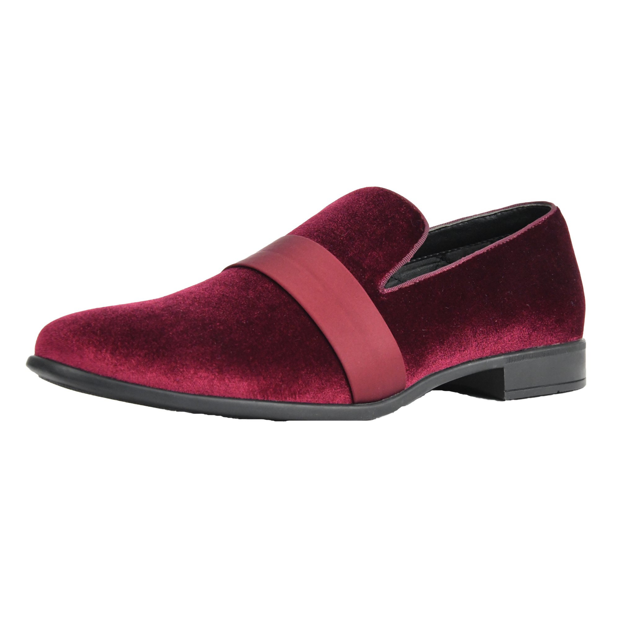 men dress/loafers shoes Red Amali black 005 