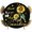 Black, variant on Elastic Fitted Round Tablecloth, Sunflower Waterproof Stretch Table Cover for 36"-44" Tables, Vintage Botanical Washable Outdoor Tablecloths for Patio, Picnic, Camping