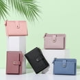 thumbnail image 1 of Women Wallet Multi Card Slot Smooth Zipper Faux Leather Small Size Fine Texture Short Wallet for Shopping, 1 of 7
