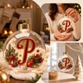 thumbnail image 6 of PLPPYFS Light Up Christmas Ornament, Christmas Holiday Letter Acrylic Ball with Warm LED, Mini Holiday Christmas Tree Hanging Decoration with Letter Scene Lighted for Window Xmas, 6 of 7