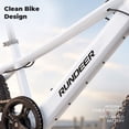 thumbnail image 6 of RUNDEER 20'' Electric Bike for Age 6-13, Kids Ebike, 250W, 48V/20Ah, 20MPH, 32 Miles Range, 2849 by TÜV Certificated, White, 6 of 9