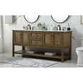 thumbnail image 2 of 72 inch double bathroom vanity in driftwood, 2 of 8
