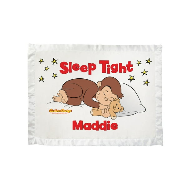 Personalized Curious George Sleep Tight Ultra Soft Baby Blanket