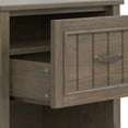 thumbnail image 6 of Lev SOLID WOOD 24" Wide Transitional Bedside Nightstand Table in Smoky Brown, 6 of 8