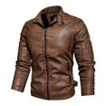 thumbnail image 4 of Vedolay Winter Coats for Men Lightweight Waterproof Coat Long Sleeve Sportswear Coat Jacket Khaki,XL, 4 of 5