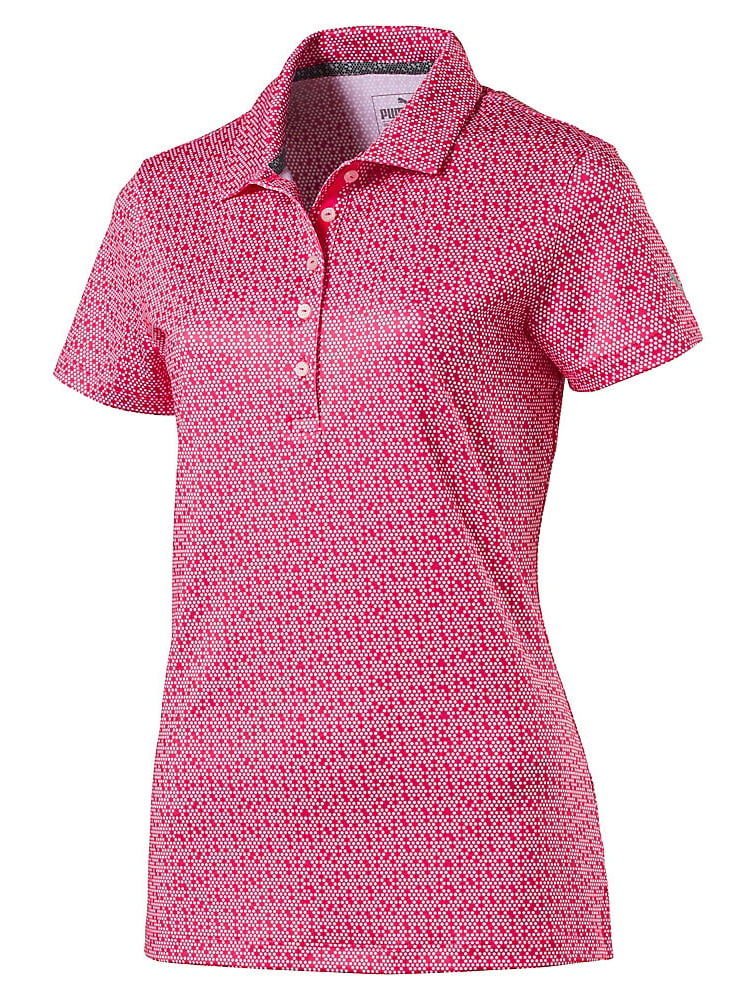 PUMA WOMENS POLKA DOT POLO GOLF SHIRT 574656 NEW 2018 PICK COLOR