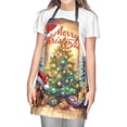 thumbnail image 2 of Merry Christmas Abyssinian Santa Hat Xmas Tree Winter Holiday Apron Cat Lover Kitten Owner Gifts for Cooking Grilling Baking Painting Gardening - 01013, 2 of 5