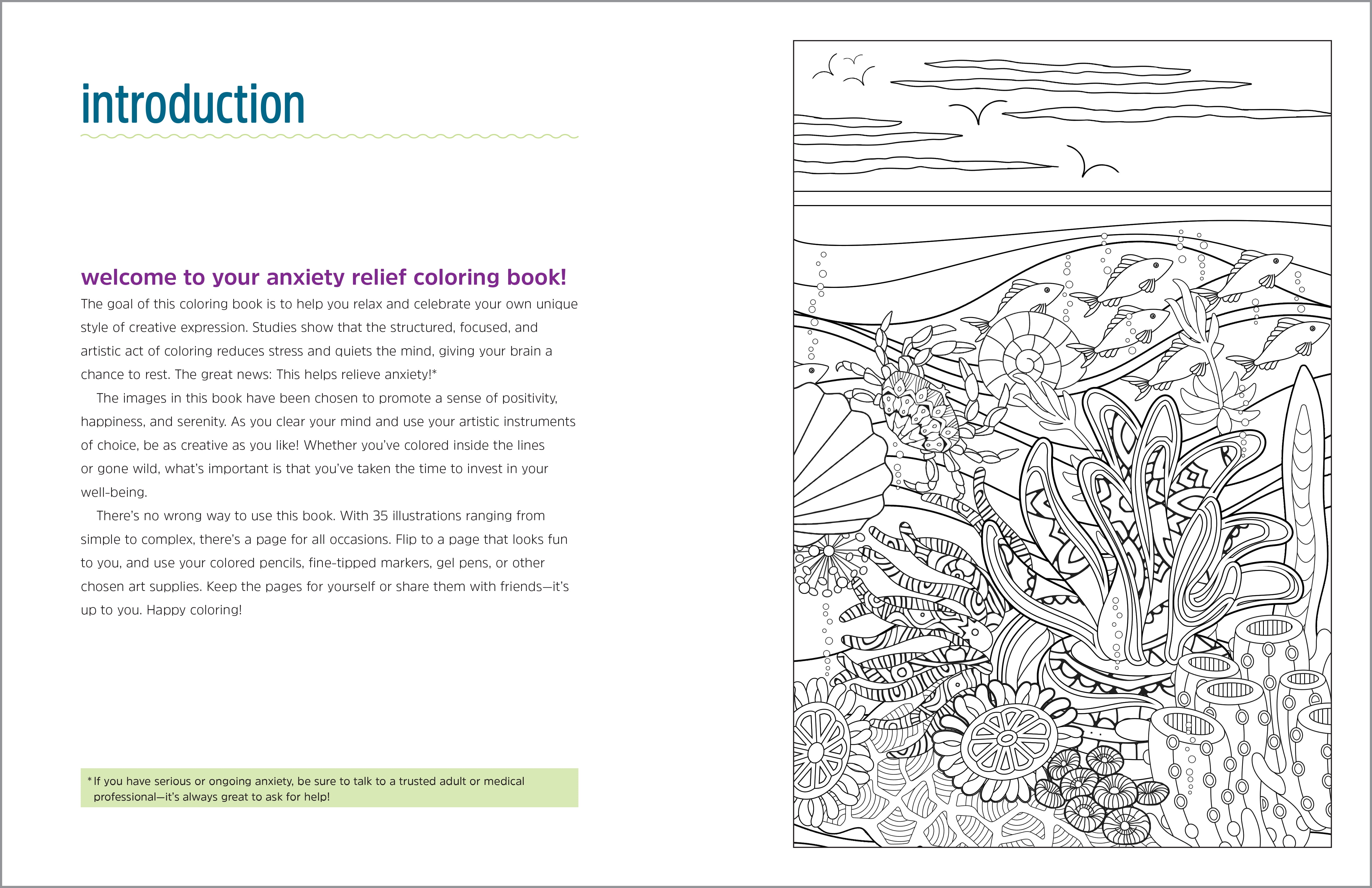Anxiety Relief Coloring Book for Teens: Creativity to Find Calm [Book]