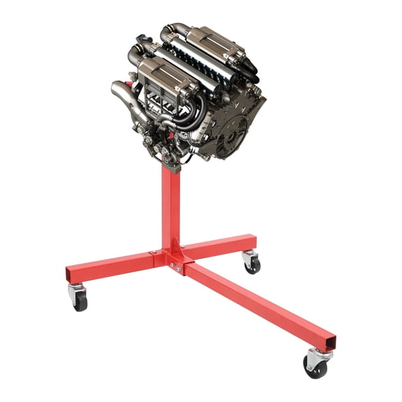 Engine Stand Vehicle Engine Block Stand W/360 Degree Rotating Head 750lbs Red