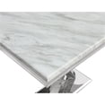 thumbnail image 3 of Lexim Faux Marble Dining Set in Gray/Silver (5-Piece), 3 of 4