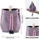 thumbnail image 2 of Bolsa portátil para refrigerios para entrenamiento de perros, bolsa con cierre de cordón y hebilla con gancho para la cintura, color morado, 2 of 5