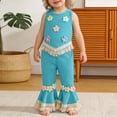 thumbnail image 2 of Ahabrexf Baby Girl Summer Outfit 1 Shoulder Strap Sleeveless Top and Pants 2-Pc Set for 0-3 Years Old, 2 of 9