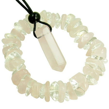 - Love Talisman Crystal Point and Bracelet Set in Rose Quartz