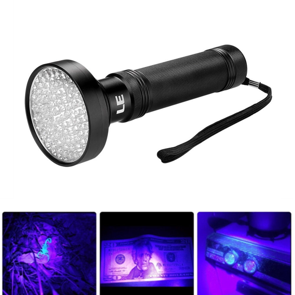 Lighting EVER LE LED UV Flashlight 100 LED Ultra Violet Blacklight Pet