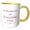 Yellow/White, variant on 3drose, Image of a Wise Woman Said Be Sassy but Keep It Classy, 11oz Two-tone Yellow Mug