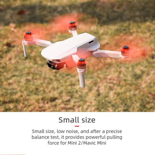 2 pares de hélices de liberación rápida de 3 palas para DJI Mavic Mini 2/Mini (rojo)