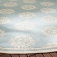 thumbnail image 3 of Safavieh Beach House Regent Geometric Indoor/Outdoor Area Rug, Aqua/Cream, 4' x 4' Round - Traditional Design, Aqua & Cream, Weather Resistant, Non-Shedding & Easy Cleaning, Ideal for Patio, Entryway, 3 of 8