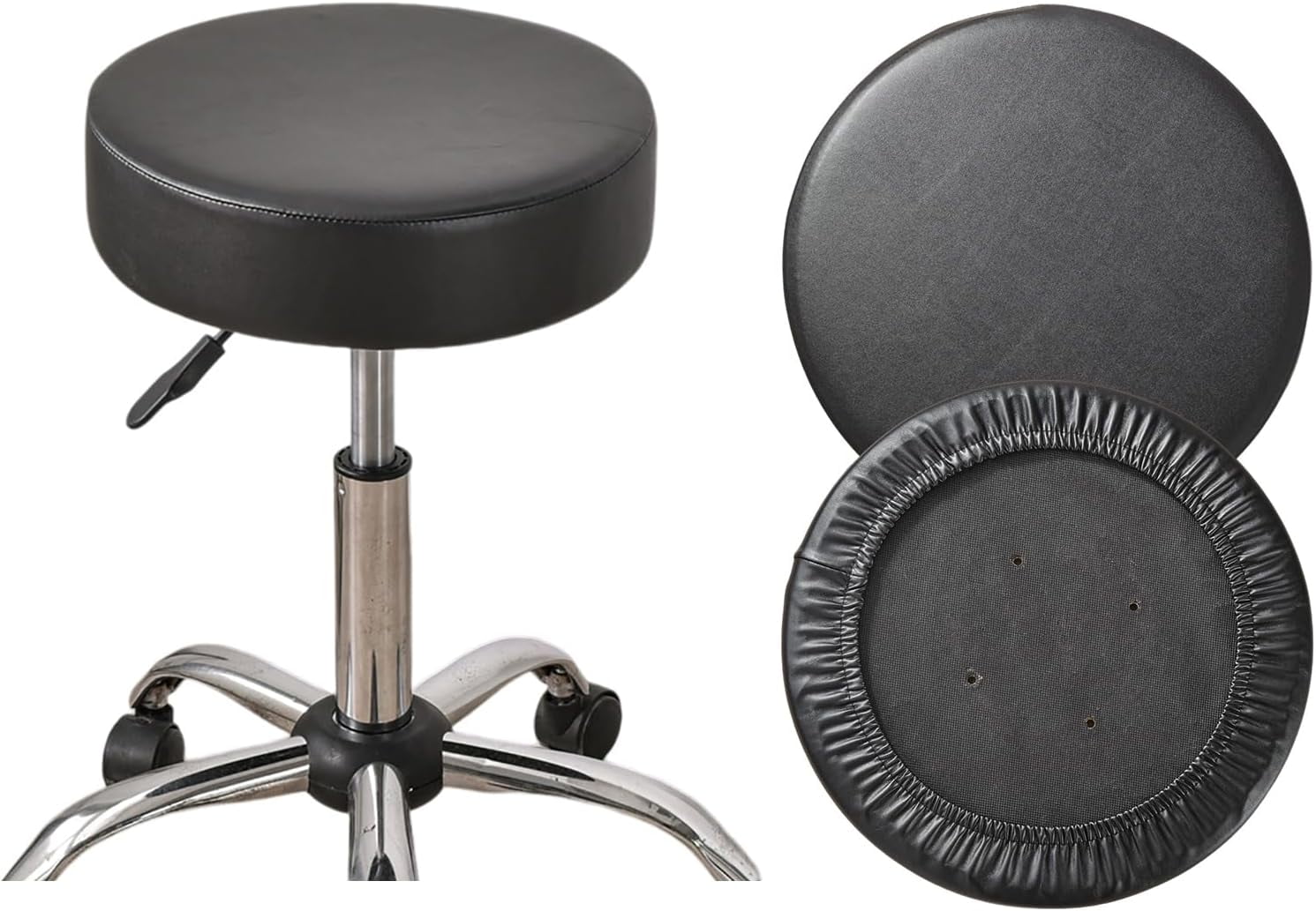 Bar Stool Cover Waterproof Round Seat Cushion Cover Stretch Barstool