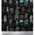 thumbnail image 1 of Soimoi Cotton Voile Fabric Dot & Cactus Tree Print Fabric by The Yard 42 Inch Wide, 1 of 3