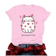 thumbnail image 2 of Meichang T-Shirts pour Femmes Valentines Day T-Shirts Amusants Imprimés Valentines Day Hauts Mignons Col Rond Manches Courtes Décontractées T-Shirts de Vacances Valentines Day, 2 of 4