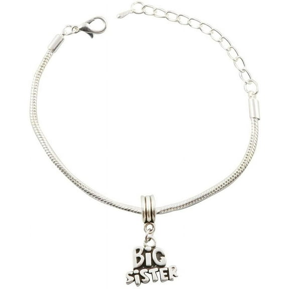 Emerald Park Jewelry Big Sister Snake Chain Charm Bracelet