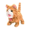 thumbnail image 3 of Gato de peluche eléctrico que maúlla, gato electrónico que mueve la cola, animal de peluche tierno, juguete para mascotas para niños, gato de juguete amarillo, 3 of 8