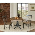 thumbnail image 4 of 42" Wood Drop Leaf Table With 2 Chairs in Hickory/Washed Coal - 3 Piece Set, 4 of 9