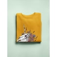 thumbnail image 3 of Unicorn Skull W Flowers. Sweatshirt Women -Smartprints Designs, Female 3X-Large, 3 of 4