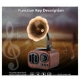 thumbnail image 6 of Retro Bluetooth Audio European Style Big Speaker Wood Grain Radio CD Player Birthday Gift Easter Boy Girl Friend, 6 of 6