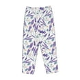 thumbnail image 6 of Fotbe Lavender Flowers Women's Pajama Pants,Sleepwear Pants,Pj Bottoms Drawstring And Pockets-Large, 6 of 7