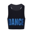 thumbnail image 2 of renvena Little Big Girls Glittery Dance Racerback Crop Top Sports Bras Gymnastics Ballet Athletic Tees Tank, 2 of 7
