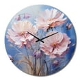 thumbnail image 2 of Designart "Purple Cornflowers love expression I" Floral Oversized Wall Clock, 2 of 5