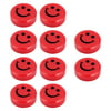 School Blackboard Plastic Smile Cover Round Shaped Magnetic Stickers Red 10pcs