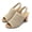 Khaki, variant on Women's Knit Block High Heels Elastic Slingback Fishmouth Open Toe 3 inch Heeled Sandals,Blcak,8M