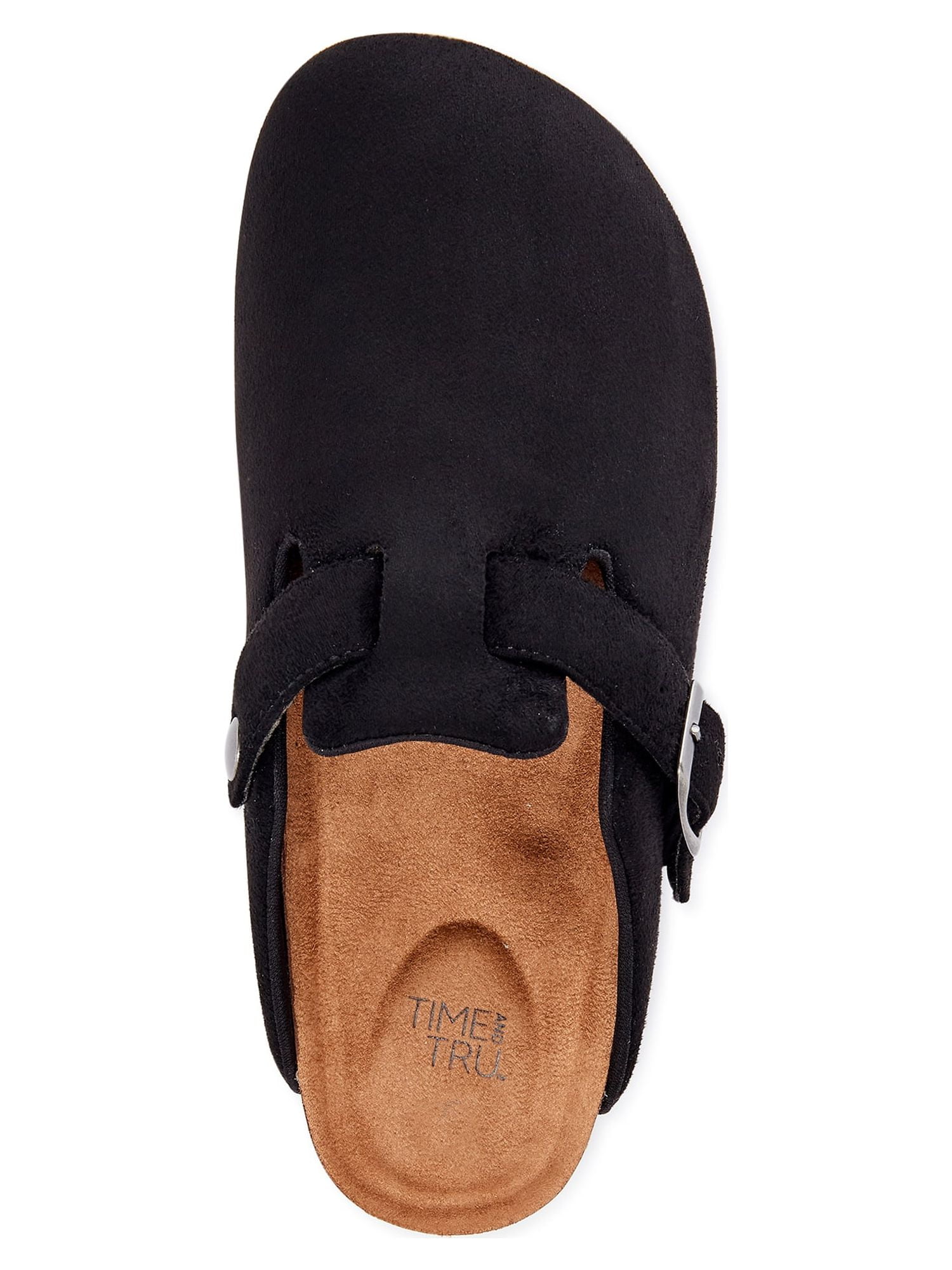 Time and Tru Women's Buckled Microfiber Clogs