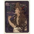 thumbnail image 2 of Alphonse Mucha 19x24 Gold Ornate Framed and Double Matted Museum Art Print Titled - Advertising for Job Cigarettes. (1896), 2 of 4