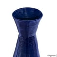thumbnail image 5 of Uniquewise 24" Tapered Cylindrical Tall Bamboo Floor Vase Flared Trumpet Top Decorative Accent for Dried Flowers Pampas Grass and Branch Arrangements Stylish Home and Office Decor Piece, Cobalt Blue, 5 of 7