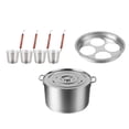 thumbnail image 3 of Colador de espaguetis de acero inoxidable, cesta de Pasta de malla, juego de insertos, colador de alimentos, colador comercial de fideos y Pasta para conjunto de 4 agujeros, 3 of 8