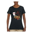 thumbnail image 2 of California Republic Cali Bear Pop Culture Womens Graphic T-Shirt, Black, Small, 2 of 3